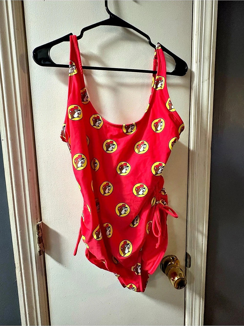 Buc-ee's Red Logo All-Over Print One-Piece Swimsuit 2X